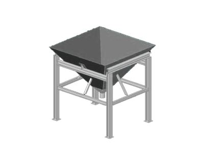 Diseño en 3D de una tolva sobre estructura